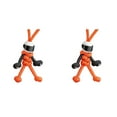thumbnail image 1 of (2-Pack) Rinsvye Motorcyclist Minifigure Hanging Chain Round Acrylic Blanks Umbrella Rope Weaving Keychain Wrist Lanyard Creative Personality Motorcycle Helmet Ring Blank Key Accessories, 1 of 9