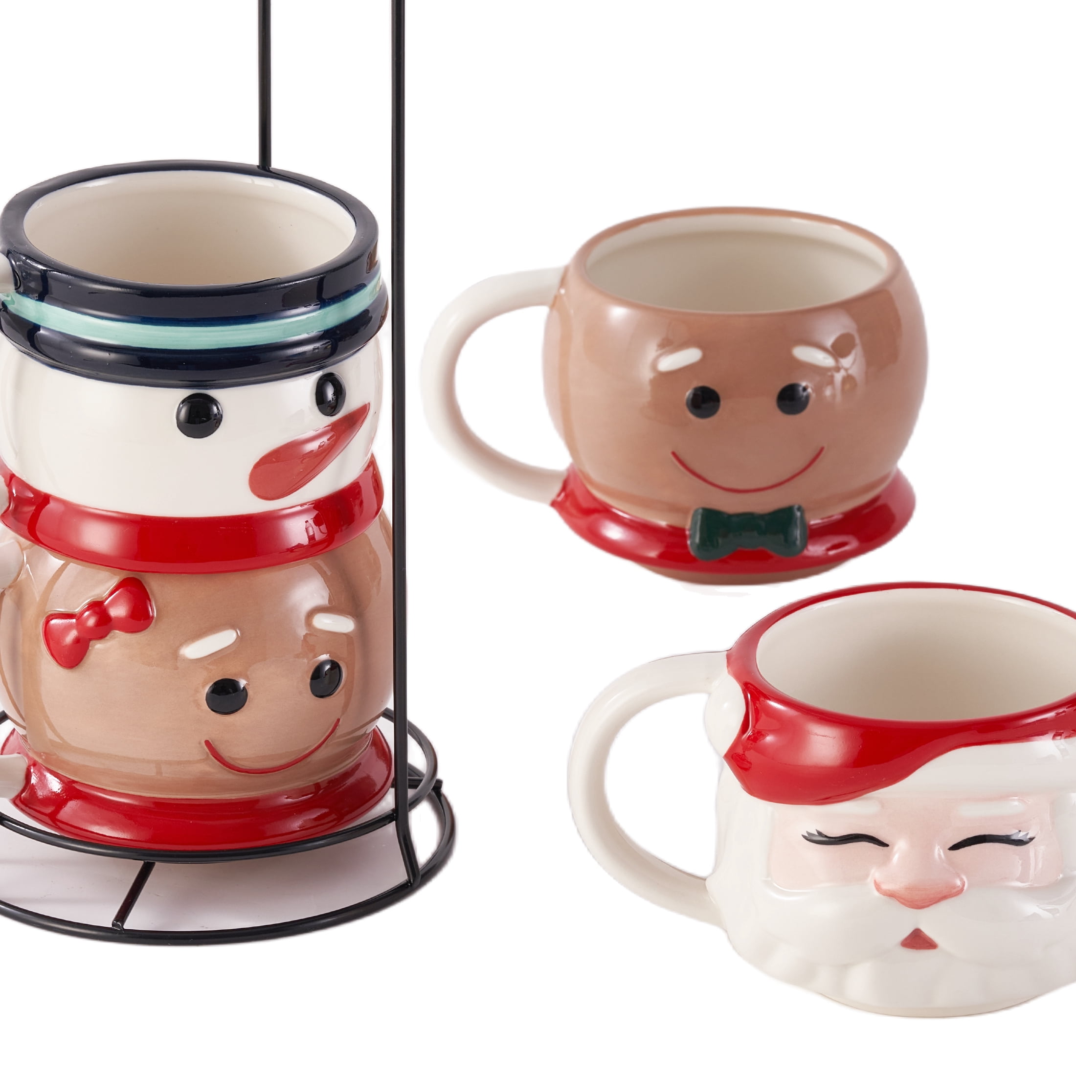 Holiday Icons Ceramic Mug Set 13 OZ 4-Piece Holiday Time