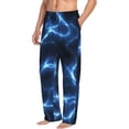 thumbnail image 6 of Rateoe Blue Lightning Pattern Men’s Ultra-Soft Comfy Pajama Lounge Pants Sleepwear,Comfortable Lounge Wear,lightweight Pajamas, Casual Home Wear-Large, 6 of 6