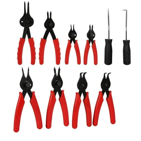 - Hilitand 11pcs Heavy Duty Circlip Plier Snap Ring Plier External Internal Kit with Case