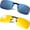 Blue-Yellow, variant on Clip on Polarized Night Vision, Driving Sunglasses UV 400 Blocker To Wear Over Prescription Glasses Yellow, 1 pack