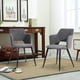 thumbnail image 3 of Conjunto de 2 Sillas de Comedor Modernas, Asiento Tapizado con Respaldo de Diseño Vintage, Pies Estables de Metal, Beige, 3 of 4