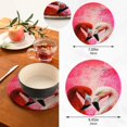 thumbnail image 2 of SKYSONIC Love Flamingos Summer Pot Holders Trivets, 2 Pcs Heat Resistant Trivets,Red Pink Valentines Cotton Thread Weave Mats for Hot Pads Pans Pot Bowl Teapot for Kitchen Decor, 2 of 7