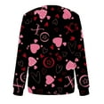 thumbnail image 5 of FAVIPT Women's Valentine's Day Crewneck Pullover Shirts Women Long Sleeve Love Heart Sweatshirts Graphic Lover Gift Mother’s Day 2025 Black,XXL, 5 of 5