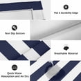 thumbnail image 6 of Outdoor Rug 3x5 ft Navy Blue Stripe Outdoor Large Area Rug Non Slip Rubber Simple Style White Striped Front Door Mat RV Rug Camping Carpet Patio Outdoor Rugs for Backyard Balcony Deck Porch Indoor, 6 of 9