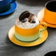 thumbnail image 2 of Taza de café de cerámica con platillo, bonita y creativa taza para la oficina y el hogar, 190 ml para café con leche, té y leche., 2 of 5
