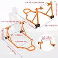 thumbnail image 3 of Kojooin Support de Roue avant de Moto, Béquille de Levage Robuste Réglable de 850 lb avec Doubles Roulettes et Coussinet Antidérapant, 3 of 7