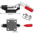 thumbnail image 2 of 4 Pcs GH-305C Push-Pull Adjustable Toggle Clamp, 500 Lbs Holding Capacity Quick Release Stroke Clamp, Push Pull Action Toggle Clamps for Welding, Woodworking, 2 of 7