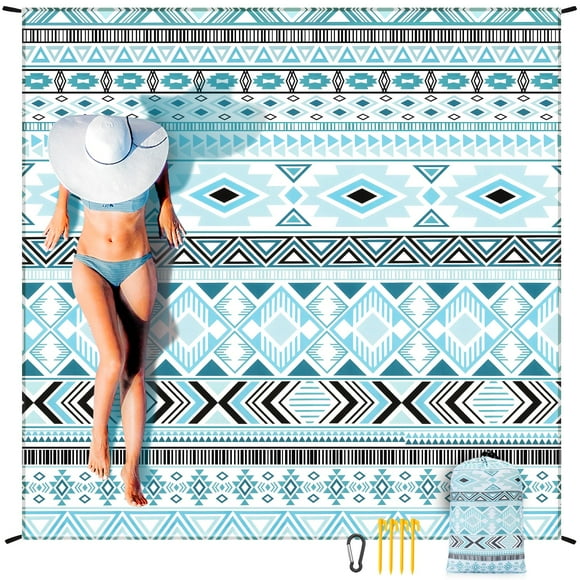 Manta de playa HIHOHO impermeable a prueba de arena 200x211 cm