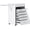 White - Multi-Purpose Cart with Side Handles, variant on Chantmo Trolley Cart with Drawers 220 lbs Load 4 Silent Swivel Wheels Trays Portable Storage for Salon Office