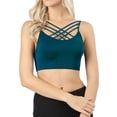 thumbnail image 1 of Women's Sleeveless Bustier Crop Top Cage Crisscross Cutout Bralette Bra Top (No Pad), 1 of 4