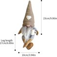 thumbnail image 5 of 2 Pcs Plush Bar Decor, Handmade Swedish Farmhouse Scandinavian Figurine for Home Kitchen Coffee Station Table Shelf (Brown), 5 of 5