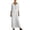 White, variant on Vivianyo HD Women's Henley V Neck Caftan Maxi Dresses, 3/4 Sleeve Loose Casual Solid Long Dresses for Women, Women's Pink, Sizes S-2XL
