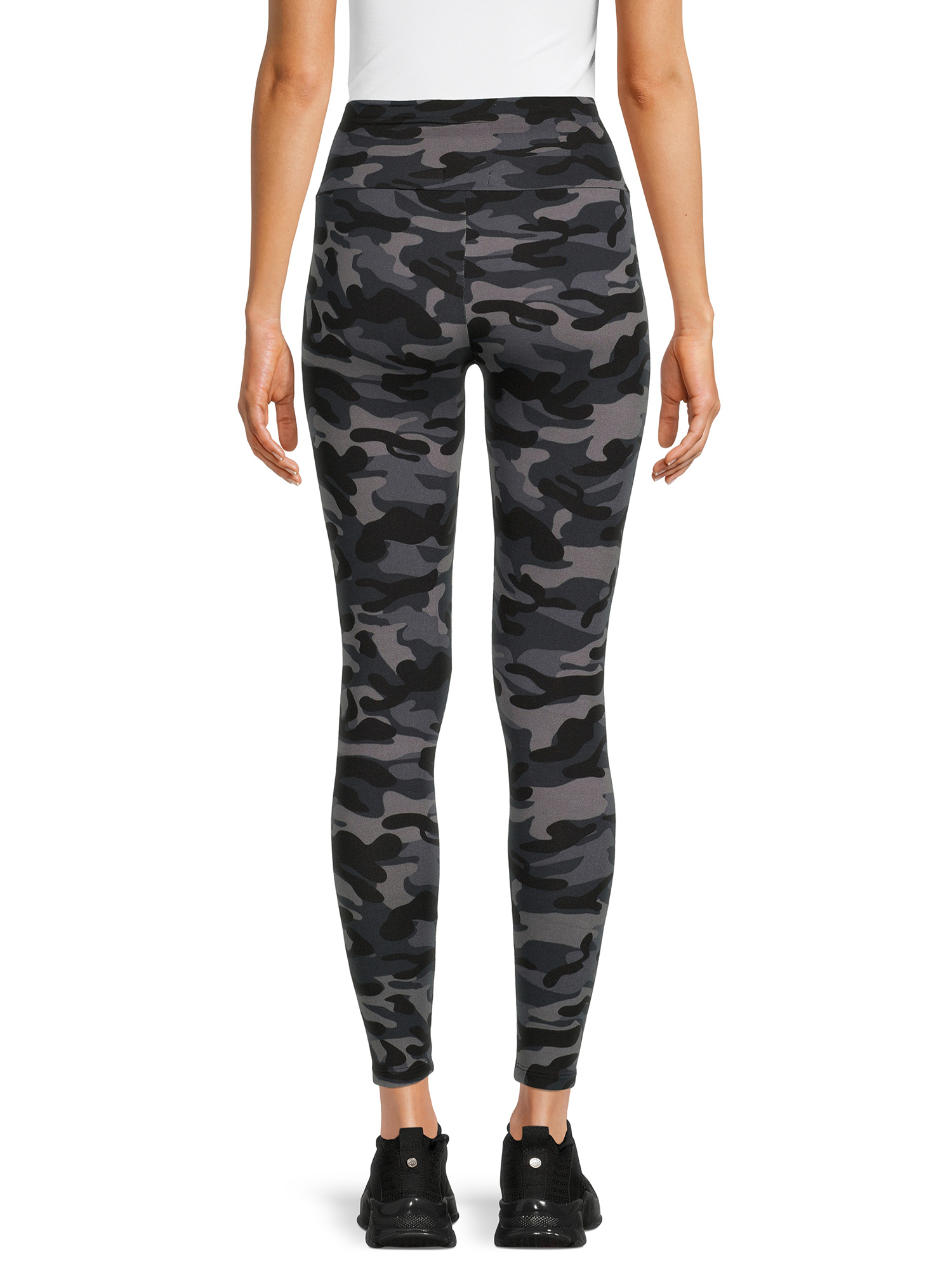 Feathers Women's and Women's Plus Size Athleisure Fleece Leggings, 2-Pack, Sizes S-5X
