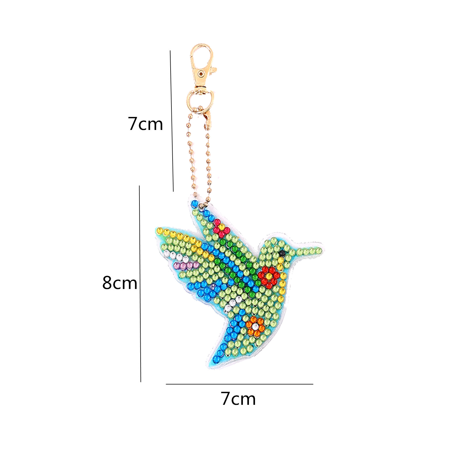 8 PCS Diamond Art Painting Keychains Kits for Adult Kids Butterflys Double Sided Key Bag Chains Diamond Art Craft DIY Insect Key Ring Paint with Diamonds Dots Pendant Gift Decor