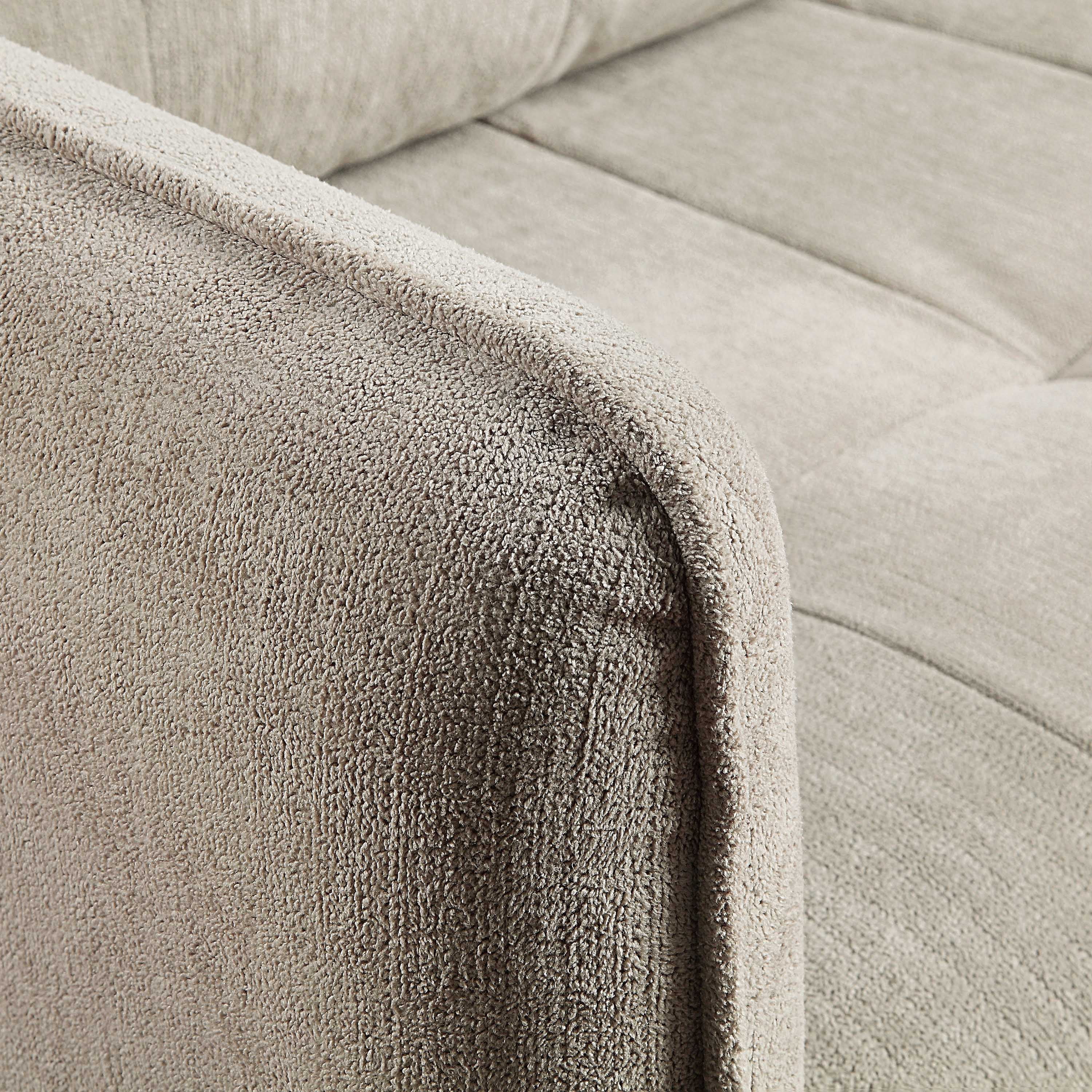 Furniture of America Mjuk Chenille Tufted Loveseat, Light Gray