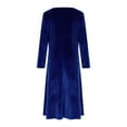 thumbnail image 4 of Plus Size Velvet Dress for Women Long Sleeve Wedding Guest Midi Dress Elegant Cocktail Evening Party Dresses, 4 of 5