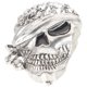 thumbnail image 4 of Skull Bones Brooch Pin Rhinestone Gothic Punk Breastpin for Women Men (X1514, Silver), 4 of 4