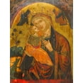 thumbnail image 2 of Byzantine 15th Century 19x24 Black Ornate Wood Framed with Double Matting Museum Art Print Titled - Virgin and Child, 2 of 4