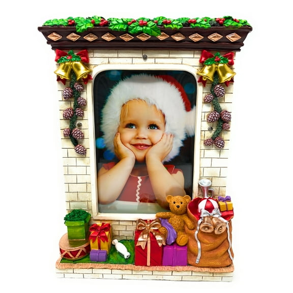Christmas Picture Frame 5x7 Photo Frames Light Up Pictures Xmas Holiday Seasonal Large Resin LED Lighted Photos Season 2020 Family Keepsake