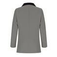 thumbnail image 6 of Ounisa Work office Blazer Jacket for Womens Long Sleeved Double Pocket Turndown One Button Waist Fashion Collar Blazer Collar Blazer, 6 of 8