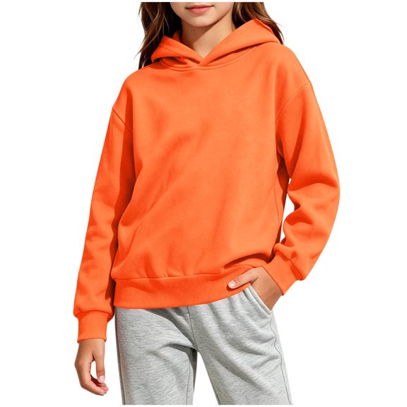 jobturf Hoodies for Girls Casual Loose Fit Kids Hoodie Streetwear Fall Long Sleeve Going Out Pullover Sweatshirt 3-4 Years