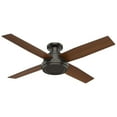 thumbnail image 5 of Hunter 52 inch Indoor Ceiling Fan No Light with Remote Control - Modern Ceiling Fan without Light, Low Profile Mount, 4 Blades, For Bedroom, Living Room, or Kitchen - Dempsey 59449, Noble Bronze, 5 of 16