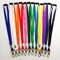 thumbnail image 7 of Convenient Safety Break Length 90 Cm ID Pass Card Badge Metal Clip Plain Lanyard Lobster ID Card Pass Holder Lanyard Neck Strap WHITE, 7 of 7