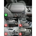 thumbnail image 4 of KBH Center Console Armrest Cover Compatible with Chevy Chevrolet Silverado & GMC Sierra 2019-2026, Tahoe & Suburban & Yukon 2021-2026, Black Leather Arm Rest Lid Cushion, Bucket Seat, 4 of 8