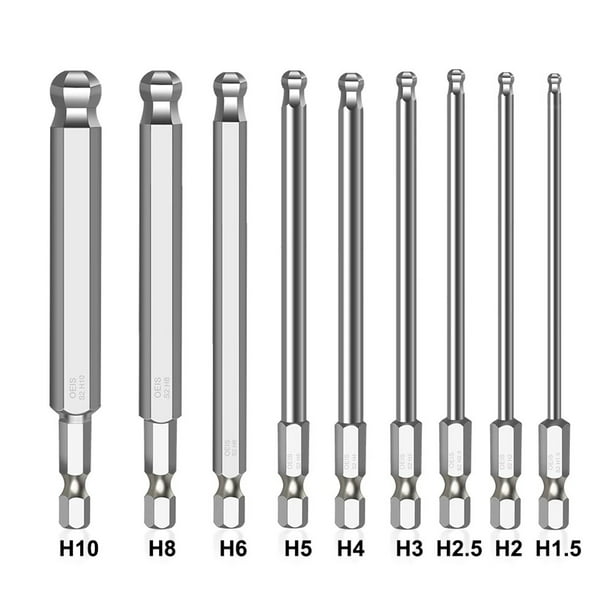 1Pc Ball End Hex Screwdriver Bit Metric Hex Bit 100Mm Long