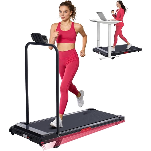 Small Treadmill for Home, Walking Pad Treadmill with Incline and Handle Bar