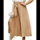 thumbnail image 3 of Pantalones Casuales de Pierna con Abertura para Mujer,Pantalones de Playa Holgados Estilo Palazzo de Cintura Alta,Pantalones de Verano Estilo Bohemio con Bolsillos. Caqui XXL, 3 of 8