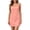 Orange, variant on Women's Sleeveless Spaghetti Strap Tank Dress, Scoop Neck Mini Casual Loose Flowy A-Line Slip Dress, Soft Stretchy Summer Nightgown for Home Use