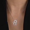 thumbnail image 3 of Vir Jewels 1/3 CTTW Diamond Double Heart Pendant Necklace 14K White Gold with 18 Inch Chain, 3 of 4
