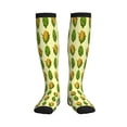 thumbnail image 3 of Compression Socks for Women and Men - corn cute yellow print Compression Socks Circulation for Workout, 3 of 8