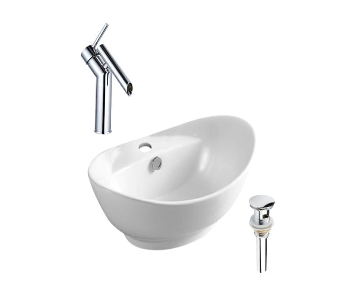 DROP Bath and Kitchen DR091263 Bathroom Vessel Sink Set