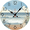 BEtad-4ed, variant on Eveokoki Round Wall Clocks, Silent Non-Ticking Battery Operated Clock 10 Inch, Decor for Bathroom, Bedroom, Kitchen, Office or School Beach Scene Ocean Waves