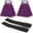 Purple Purple, variant on Bevin Bells Long Distance Cow Bells 10LD (Blue & Blue) | Christmas Bells | Made from Steel | Loud Noise Makers | w/White Strap Around The Handle | Easier to Hold | Made in CT, USA