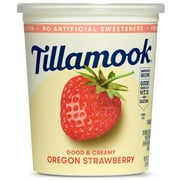 Tillamook Oregon Strawberry Low Fat Yogurt, Blended, 32 oz Tub