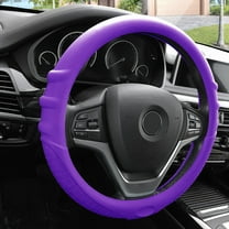 FH Group, Silicone Steering wheel cover Grip Marks Design Purple for Auto