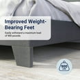 thumbnail image 4 of Sifurni King Size Platform Bed Fame with Upholstered Adjustable Fabric Headboard, Dark Grey, 4 of 6
