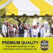 Party Tents Direct Weekender Outdoor Canopy Pole Tent, Yellow 20 ft x 20 ft