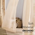 thumbnail image 2 of Deconovo Short Sheer Curtains Grommet Voile Drape Tier Curtains for Kitchen Window Peach Pink 2 Panels 52x54 inch, 2 of 6