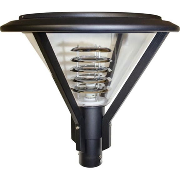 Dabmar Lighting GM950-B Powder Coated Cast Aluminum Post Top Light Fixture, Black - 21.65 x 25.78 x 25.78 in.