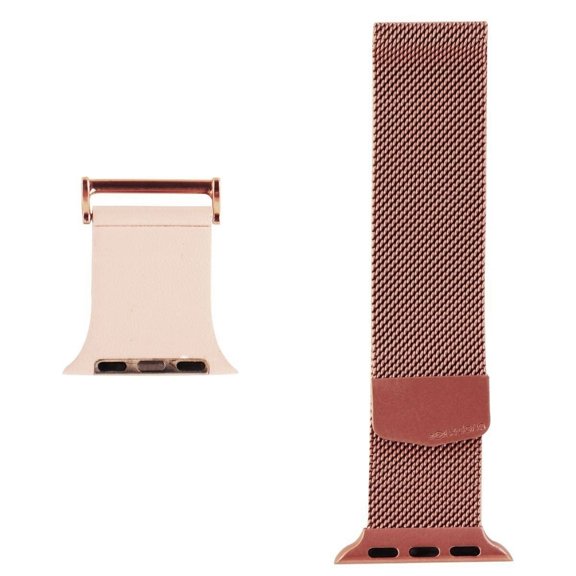 X-Doria Hybrid Mesh Metal Band for 38 and 40mm  Watch 4 / 3 / 2 - Rose Gold