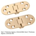 thumbnail image 5 of 2 Sets Folding Flip Top Hinge Rustproof Round Edge 180 Degree Brass Flap Hinge With Screws For Folding Table Sewing Machine 2.0mm/0.08in, 5 of 5