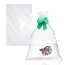 Clear Plastic Fish Bags, 10 x 20 Inch, 2 Mil Poly Fish Transport Bags, Pack of 1000, Unprinted Clear Poly Bag for Aquarium Species Transfer and Transport
