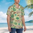 thumbnail image 6 of Sloth Men'S 3d Print Casual Button Down Shirts, Novelty Hawaiian Short Sleeves 2xl, 6 of 8