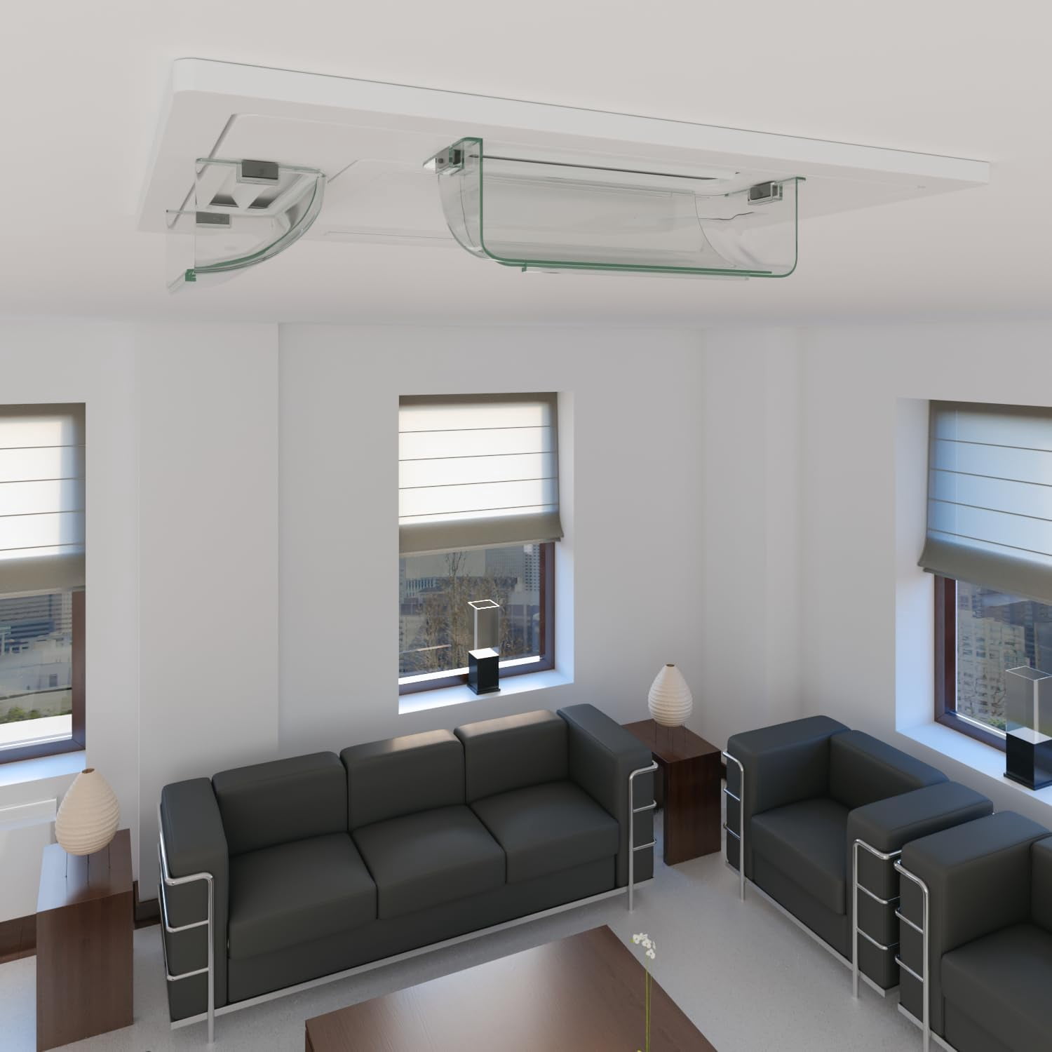 Heat and Air Vent Deflector 8.5" to 15" Magnetic Non Melting Adjustable for Vents, Sidewall, and Ceiling Registers, 2 Pack