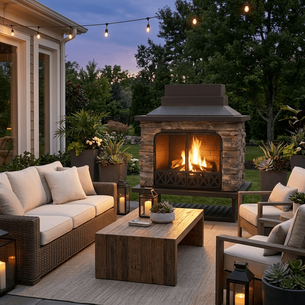 Sunjoy, Outdoor 48 in. Steel Wood Burning Fireplace, Model RRK150